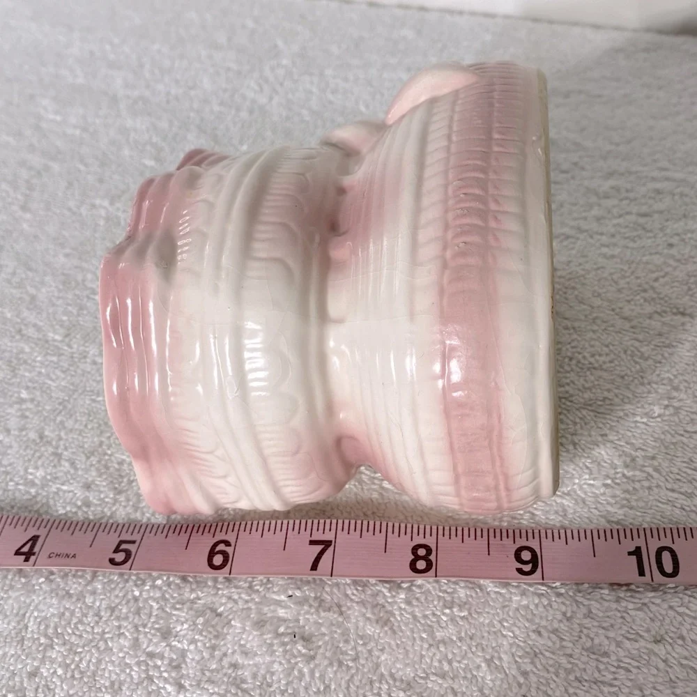 5/$35 Vintage Ceramic Pink Baby Nursery Baby Boot Planter Vase - Picture 10 of 12